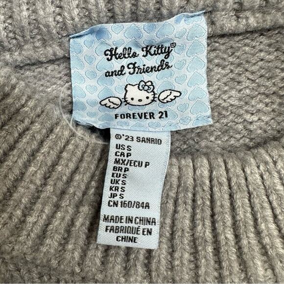 Hello Kitty & Friends Forever 21 | Angel Drop-Sleeve Sweater | Gray | Small - Picture 7 of 13